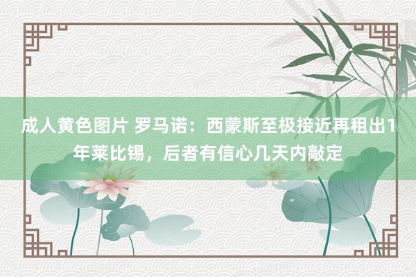 成人黄色图片 罗马诺：西蒙斯至极接近再租出1年莱比锡，后者有信心几天内敲定