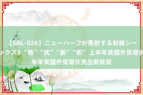 【SAL-026】ニューハーフが発射する射精シーンがあるセックス3 “稳”“优”“新”“拓” 上半年我国外贸增长亮出新收获