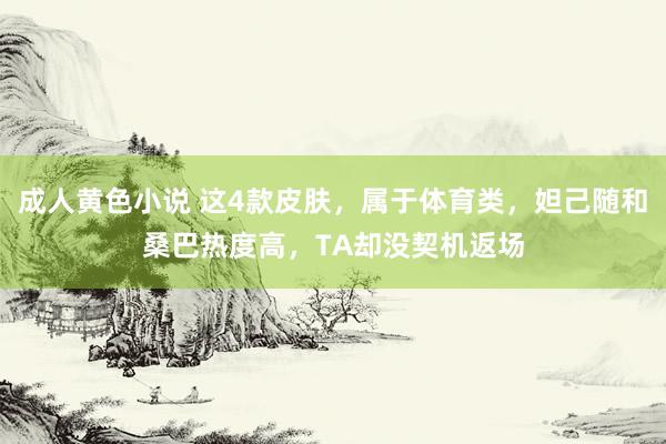 成人黄色小说 这4款皮肤，属于体育类，妲己随和桑巴热度高，TA却没契机返场