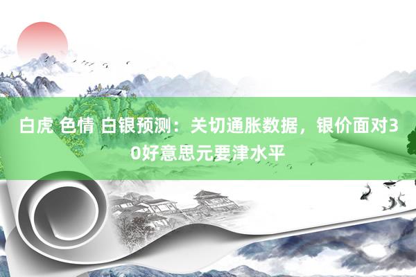 白虎 色情 白银预测：关切通胀数据，银价面对30好意思元要津水平