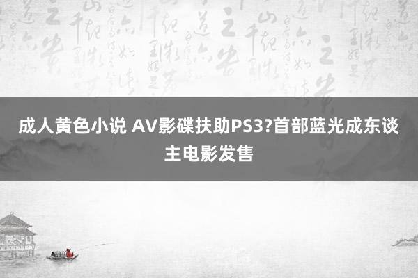 成人黄色小说 AV影碟扶助PS3?首部蓝光成东谈主电影发售